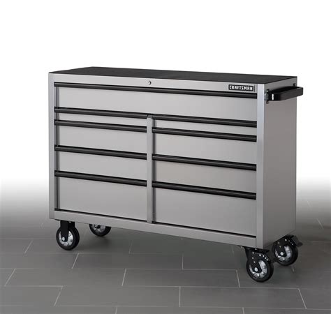 craftsman 53 inch 9 drawer stainless steel roller cabinet|CRAFTSMAN Rolling Tool Chests & Tool Cabinets .